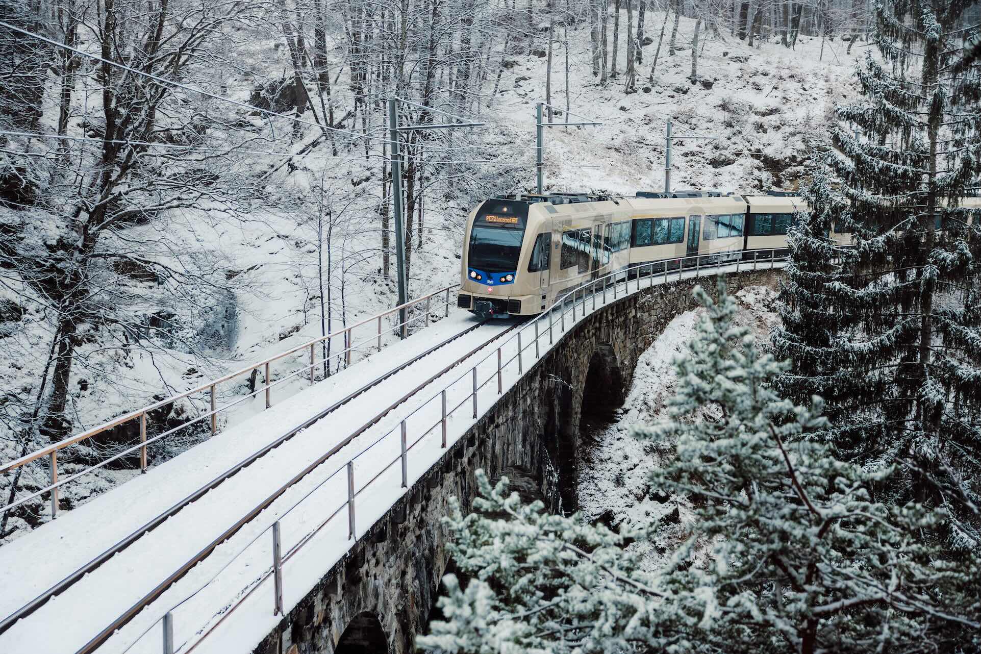 Centovalli Express en invierno